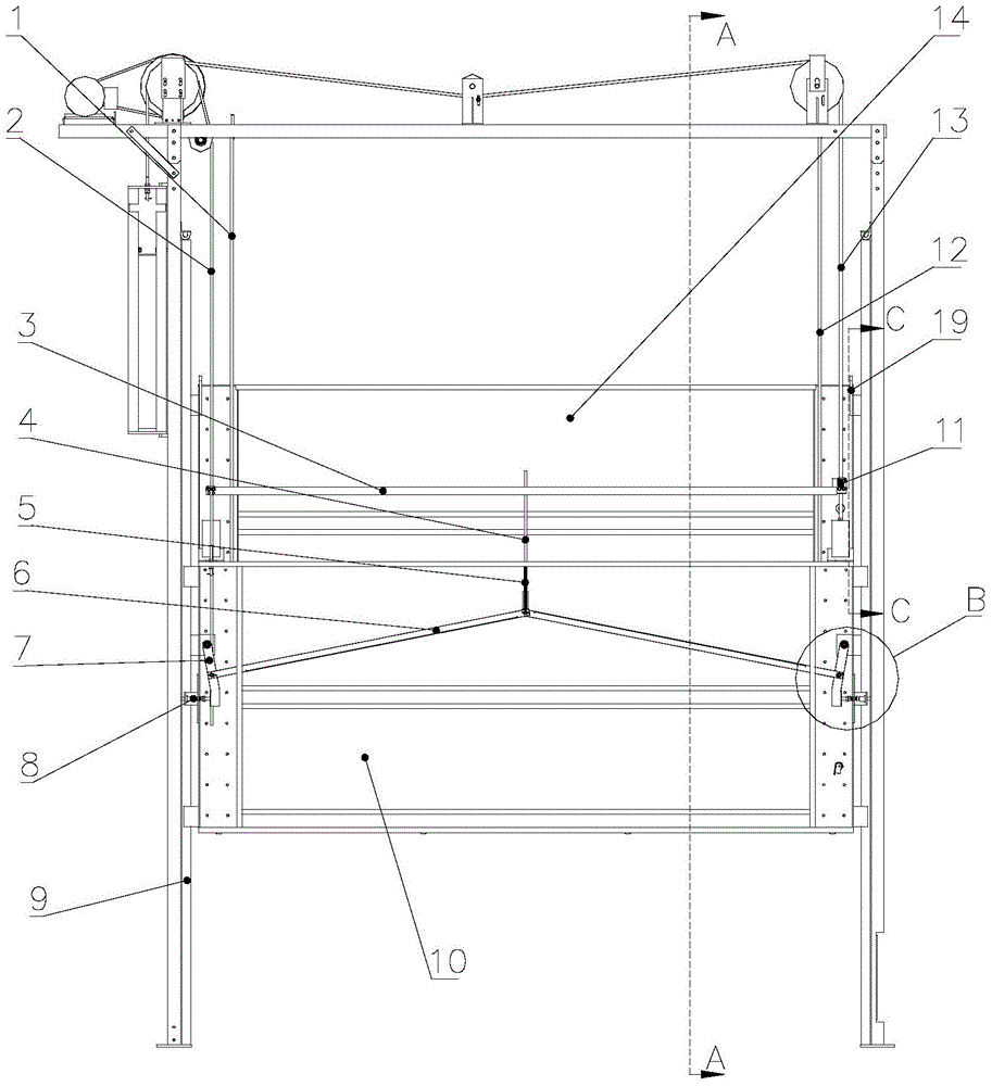 A vertically sliding door of an elevator that is safe to use