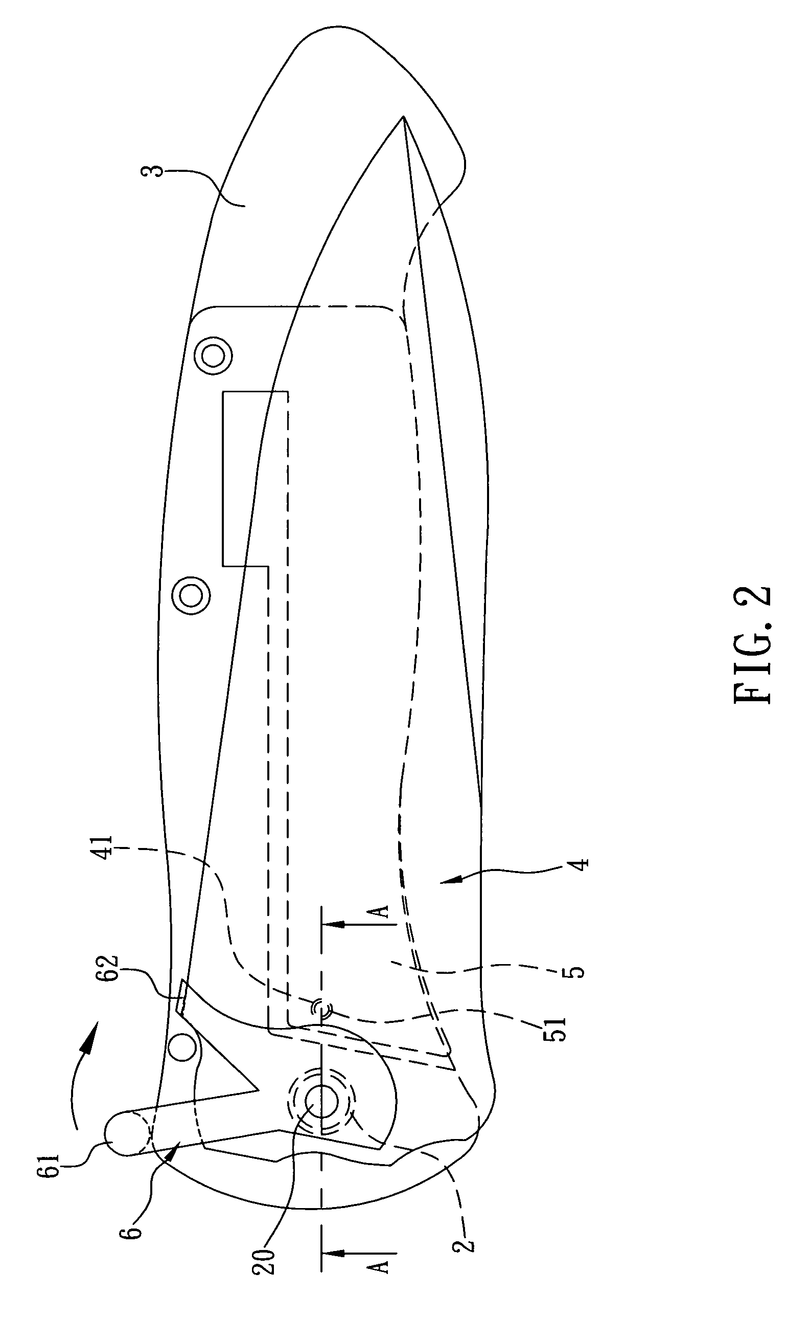 Foldable knife having switch element