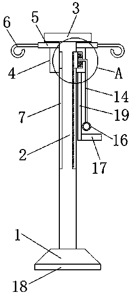 Infusion rack convenient for height adjusting