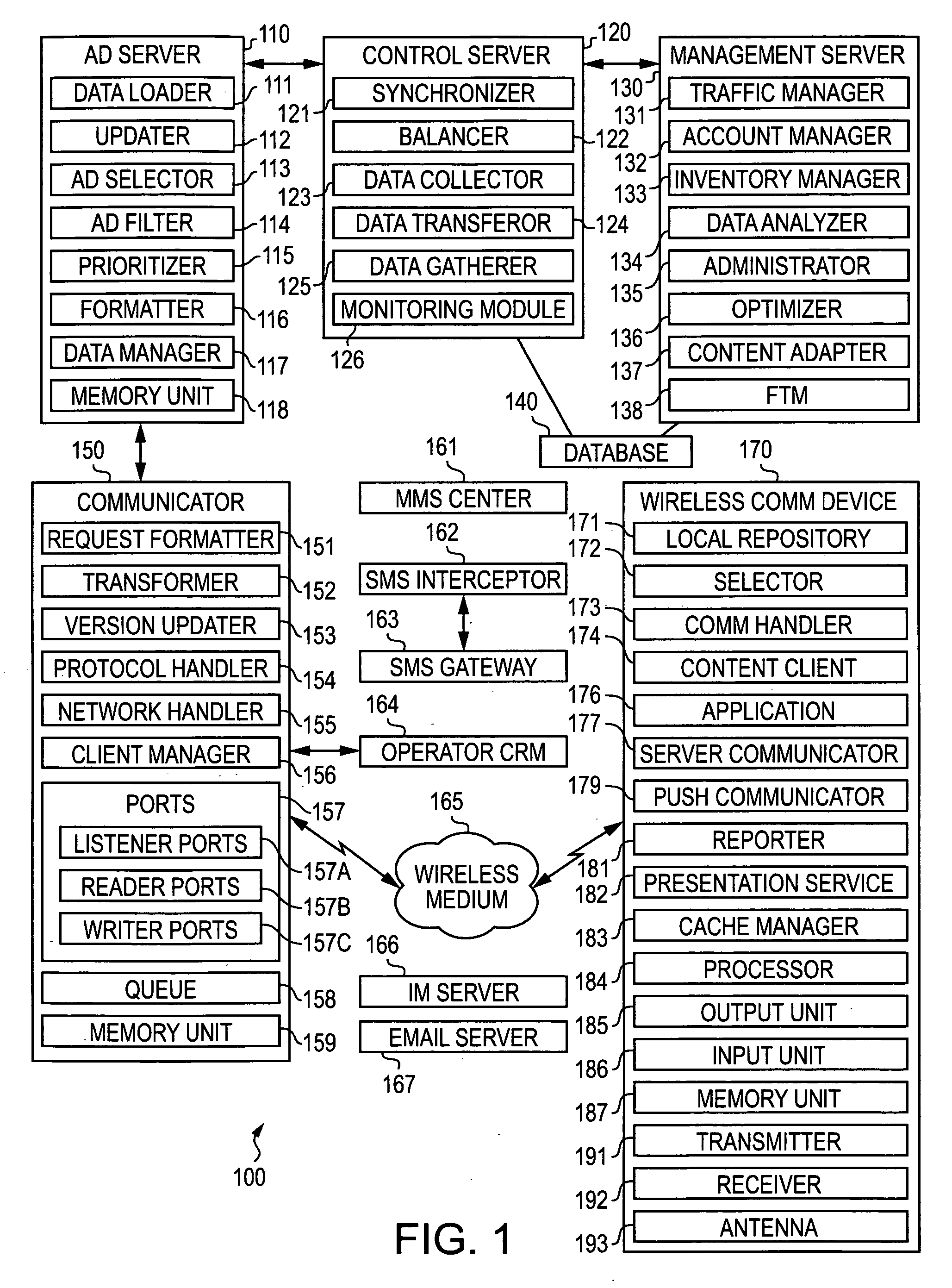 Device, system and method of presentation of advertisements on a wireless device