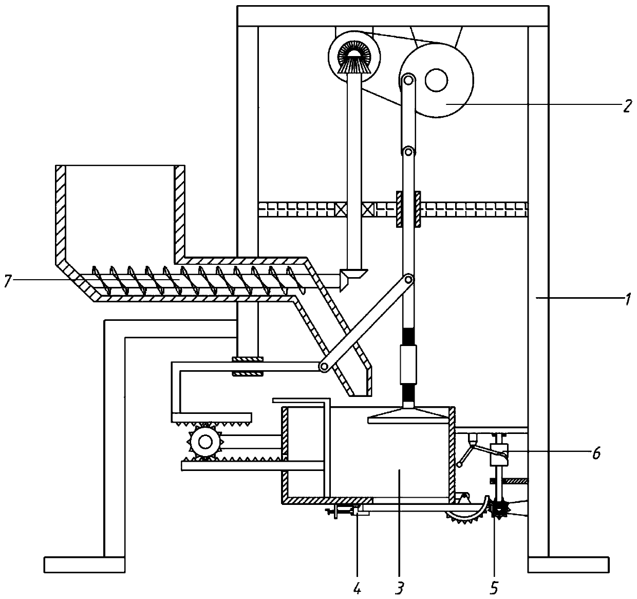 Road garbage treatment equipment based on gear rotation