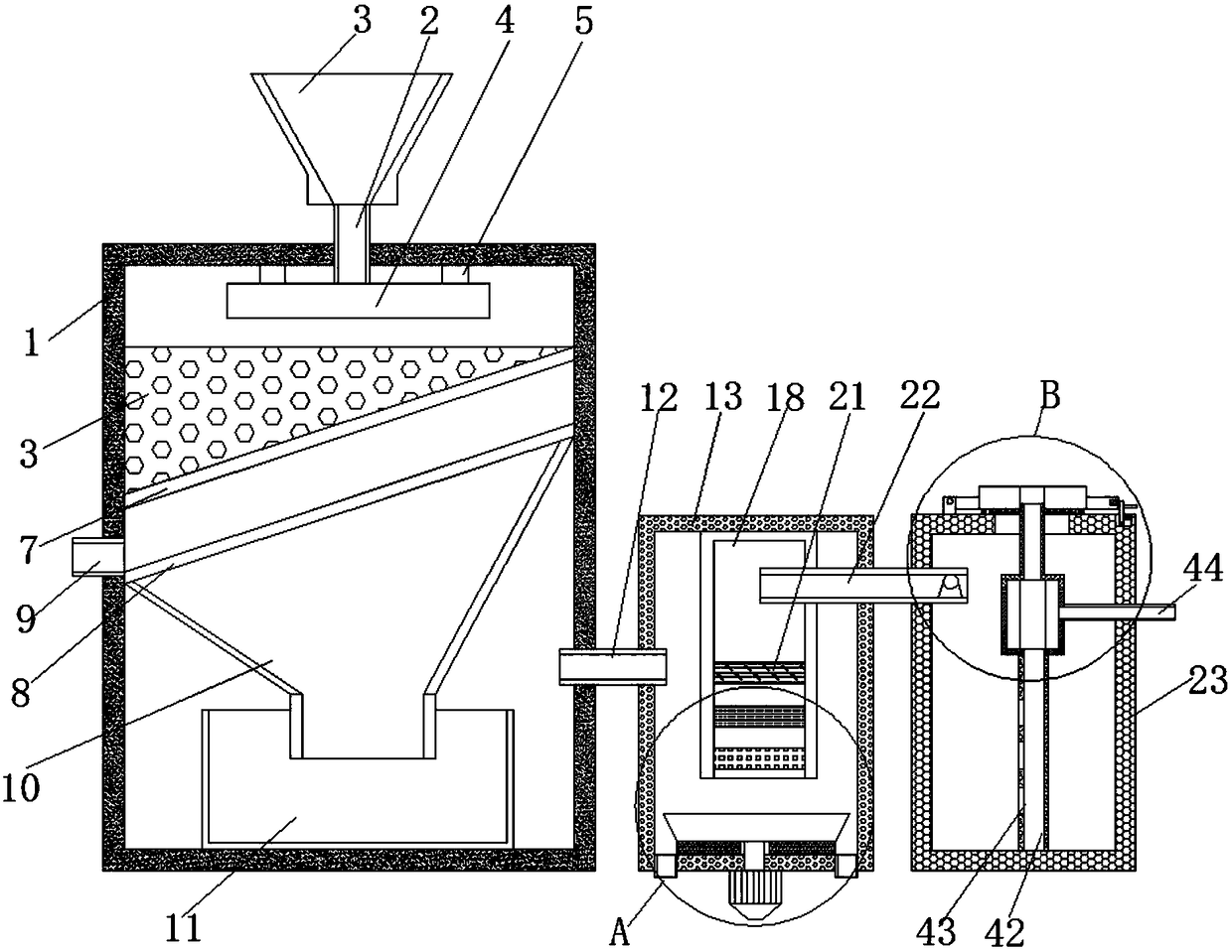 Energy-saving and environmentally-friendly treatment device for oil-containing sewage