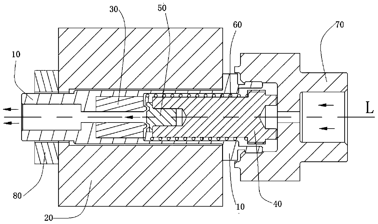 Straight normally open solenoid valve