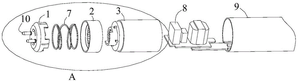 Lamp holder rotating structure and LED lamp