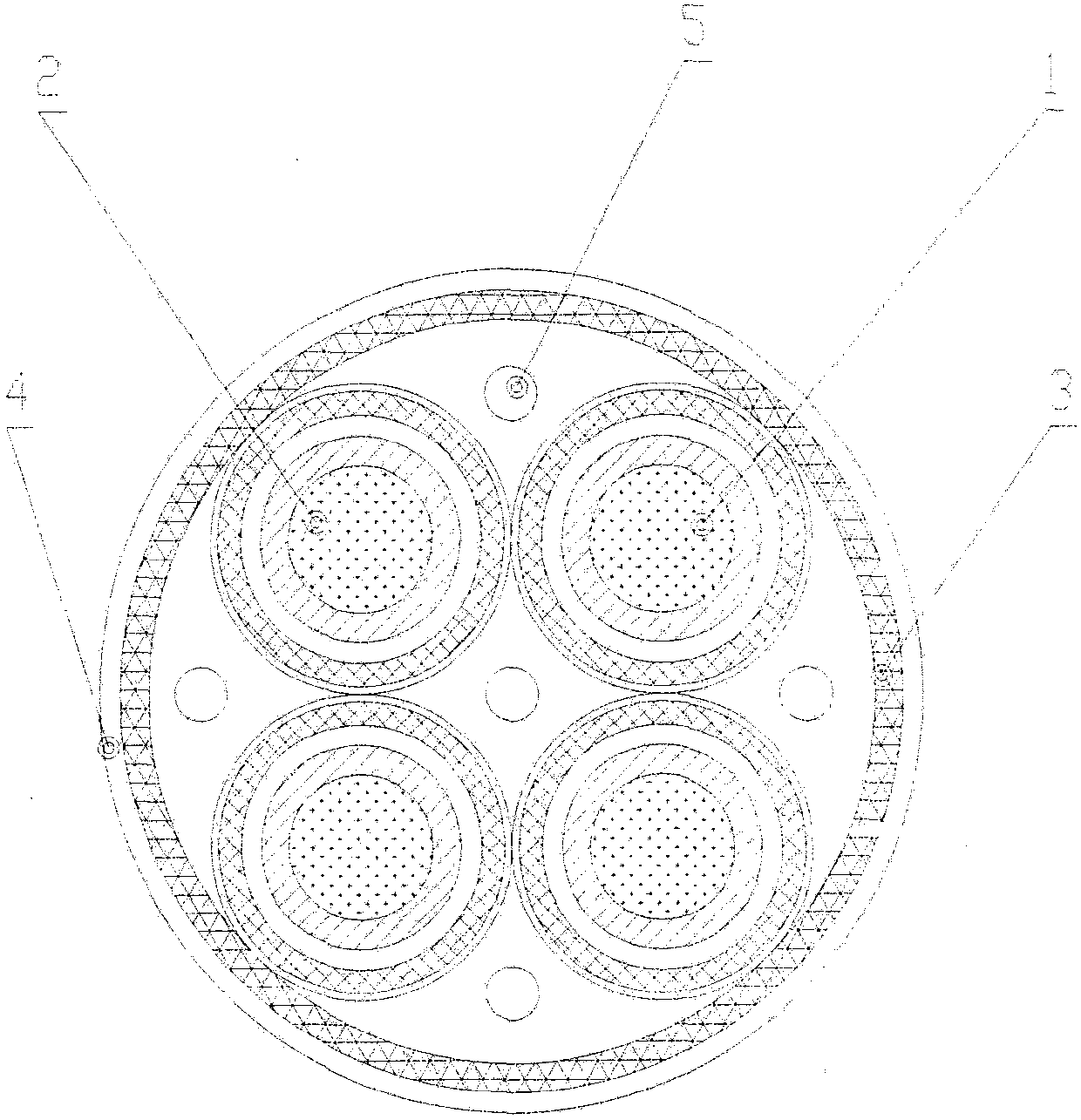 Low-cost ultra-large capacitance high-reliability thermocouple compensation cable