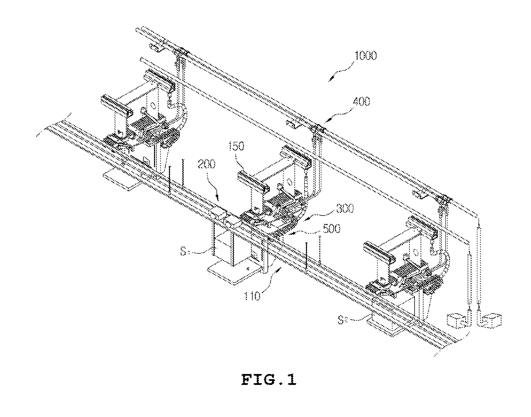 Apparatus of inhalation type for stocking wafer at ceiling and inhaling type wafer stocking system having the same