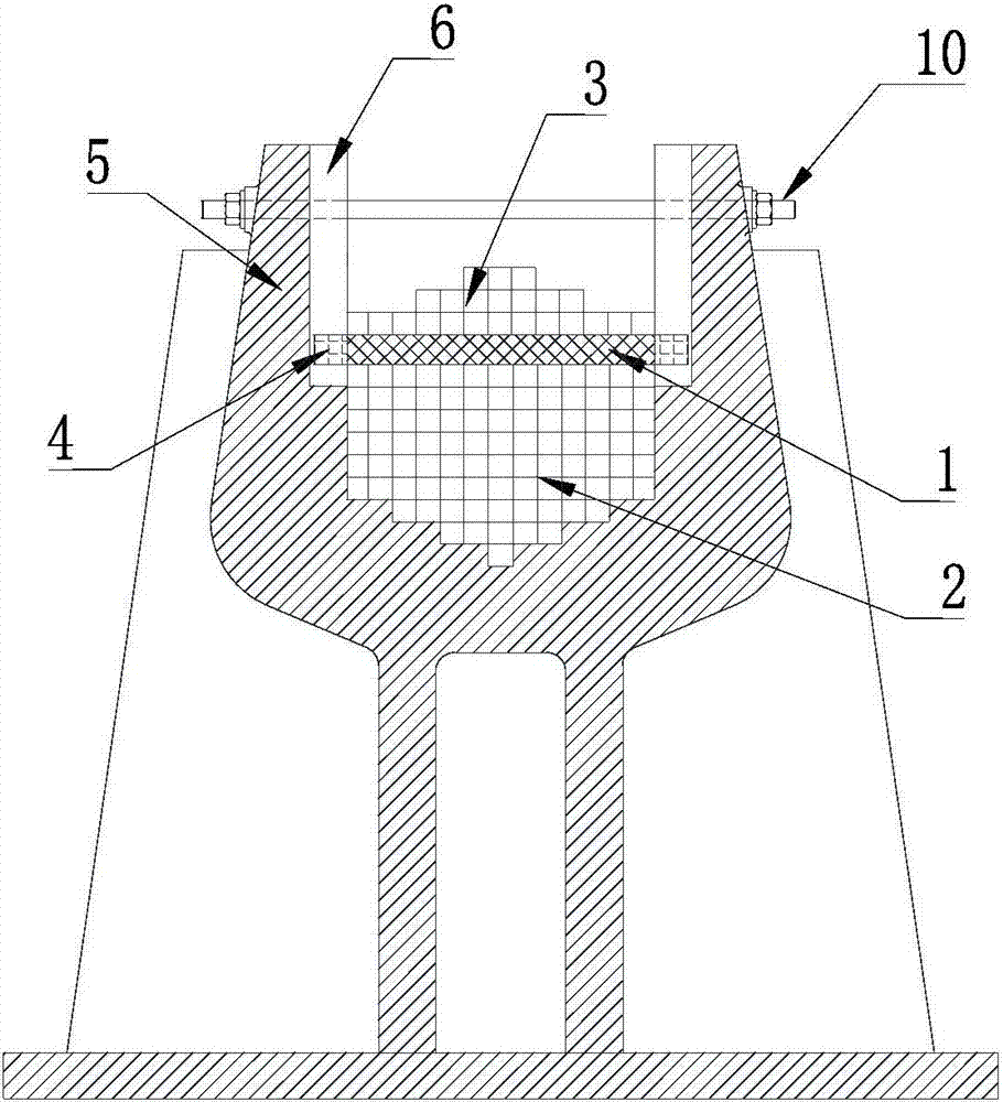 Main cable layered anti-sliding structure for main saddles of suspension bridge