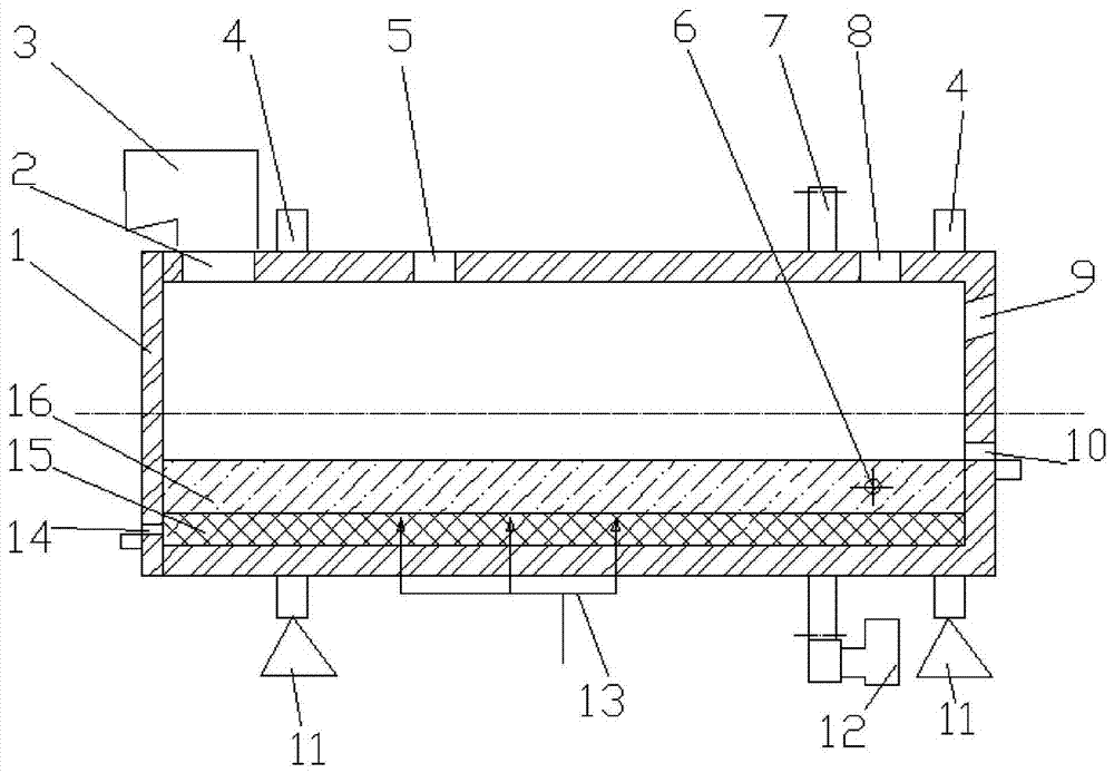 Bottom-blowing and side-blowing molten pool reducing furnace for liquid state high lead slag