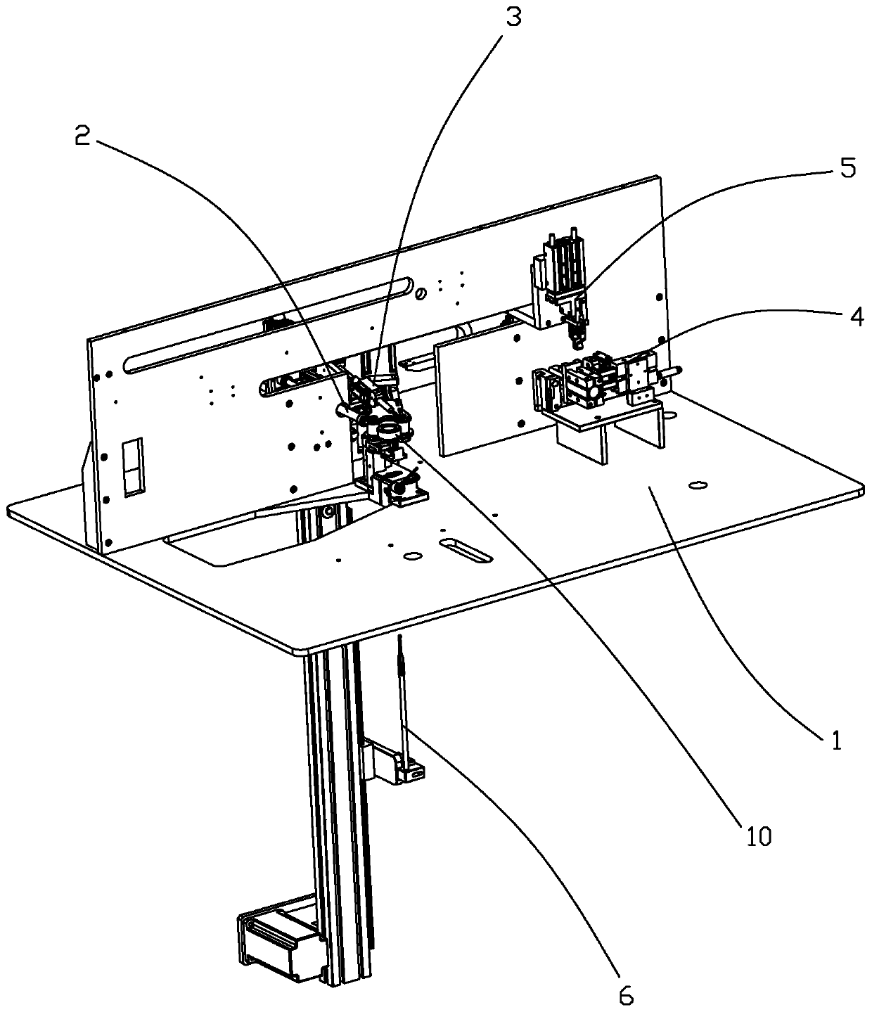 Automatic wire clamping guide device for magnetic ring winding machine