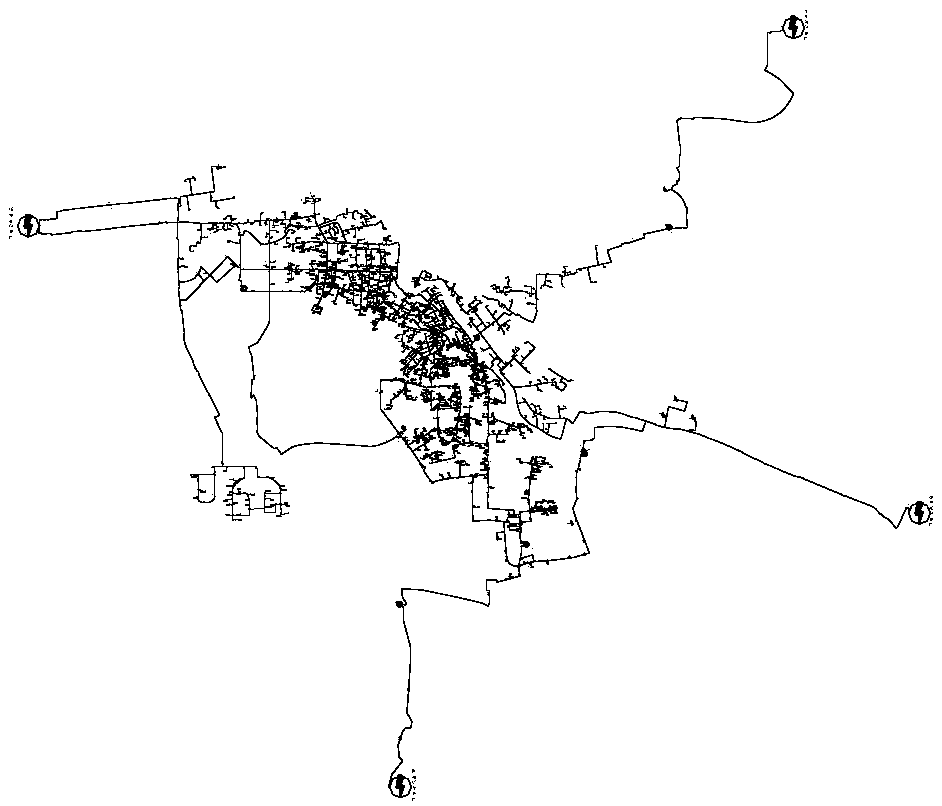 Hydraulic status optimization scheduling method for multi-heat source annular centralized heat supply pipe network