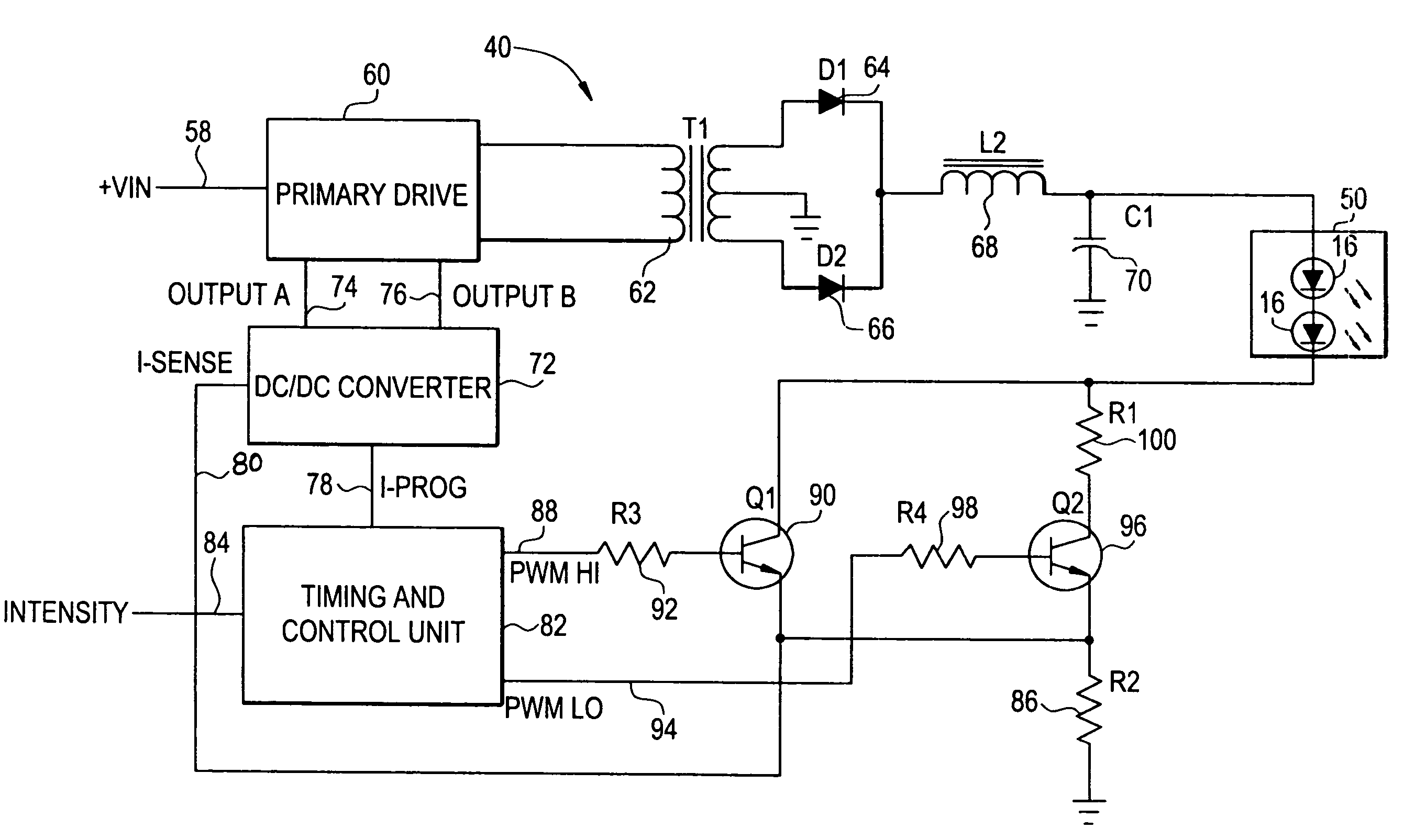 Method, apparatus, and system for driving LED's