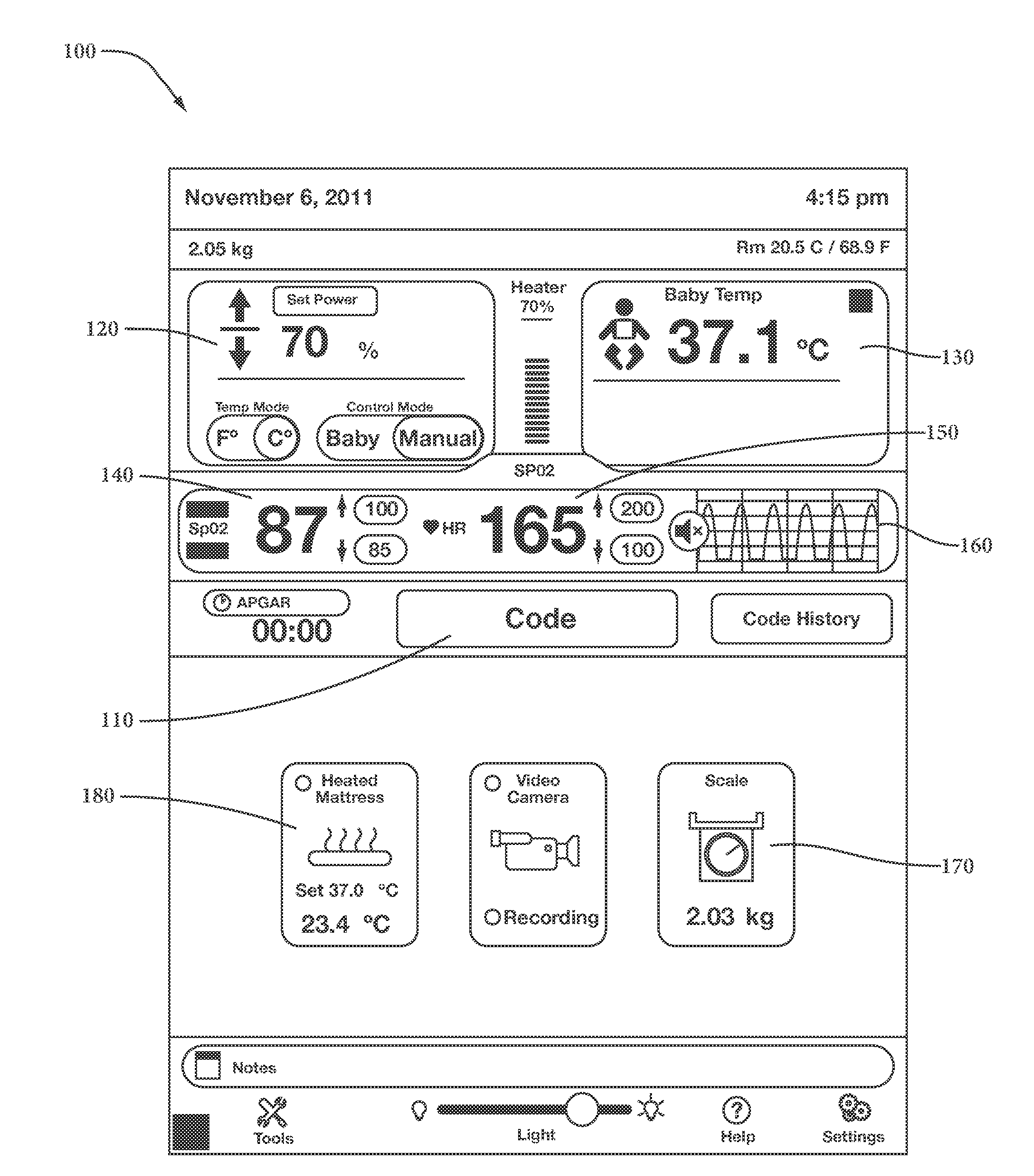 Code Support Device for Infant Care Devices