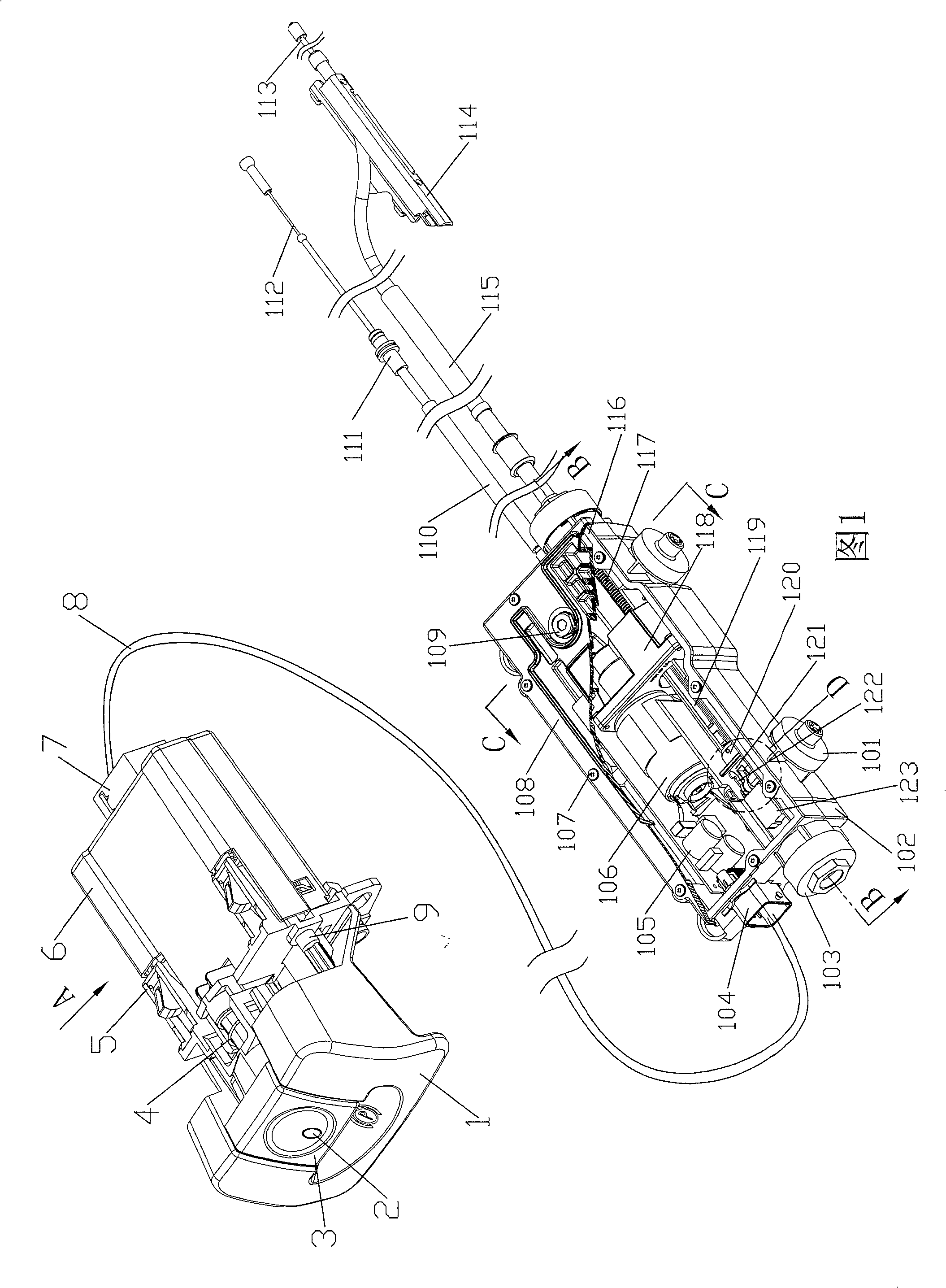 Electric parking device for car