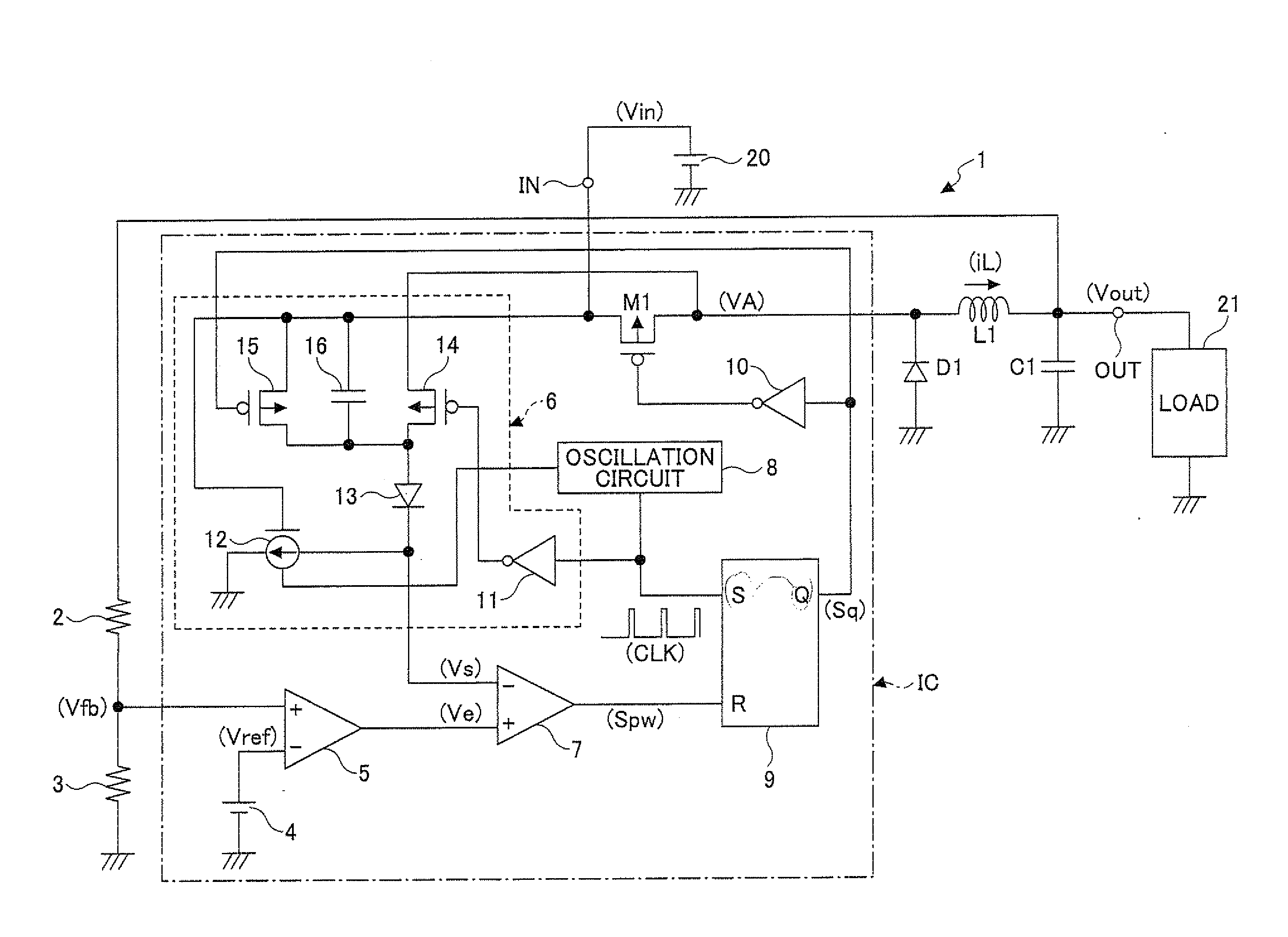 Current-mode control switching regulator and operations control method thereof