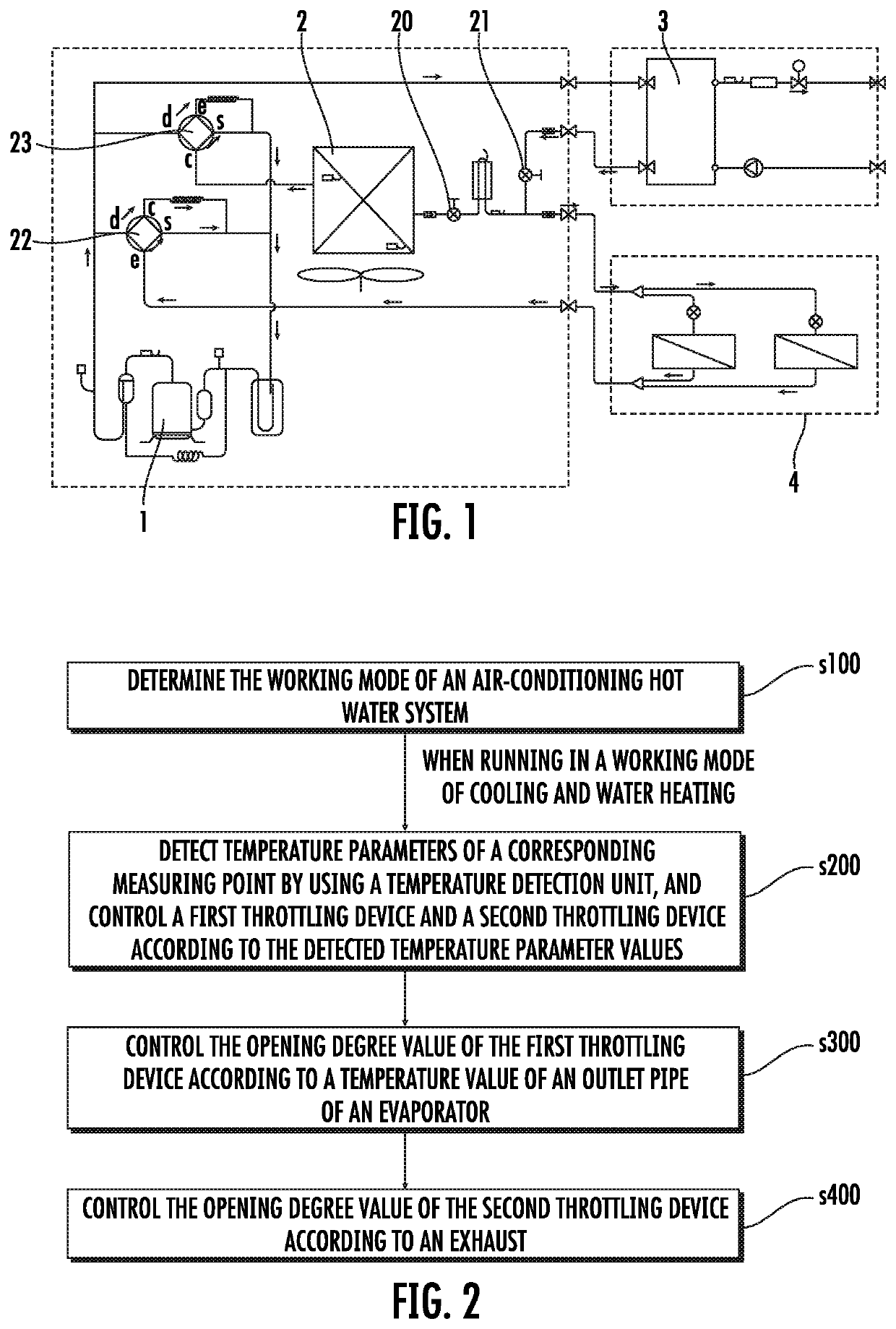 Heat recovery air conditioner hot water system and refrigerant flow control method thereof