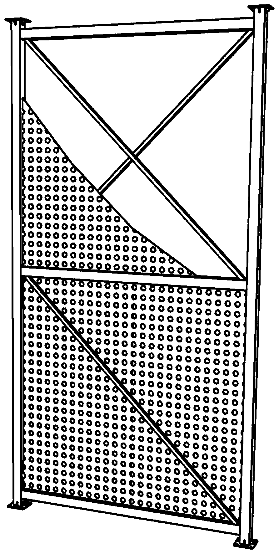 Prefabricated truss type light steel frame - punched thin steel plate - concrete composite wall