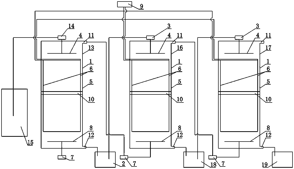 Micro and nano-grade light calcium carbonate tube-condensation-type double-circulation multi-level carbonation system