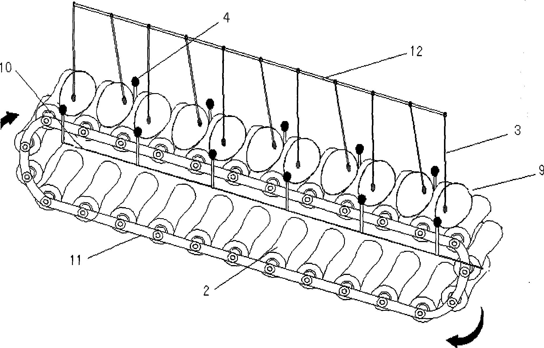 Fowl egg crack rapid on-line nondestructive detection device and method based on acoustic characteristic