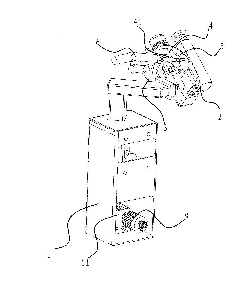 Adjusting device of tape edge sewing head for mattress