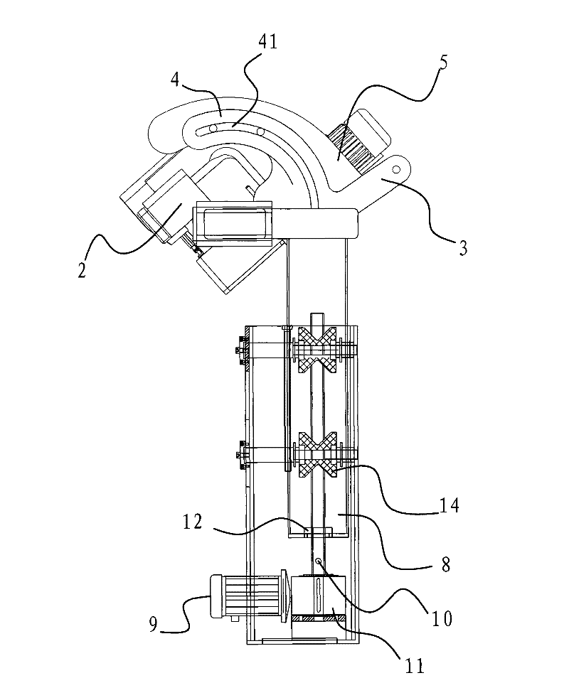 Adjusting device of tape edge sewing head for mattress