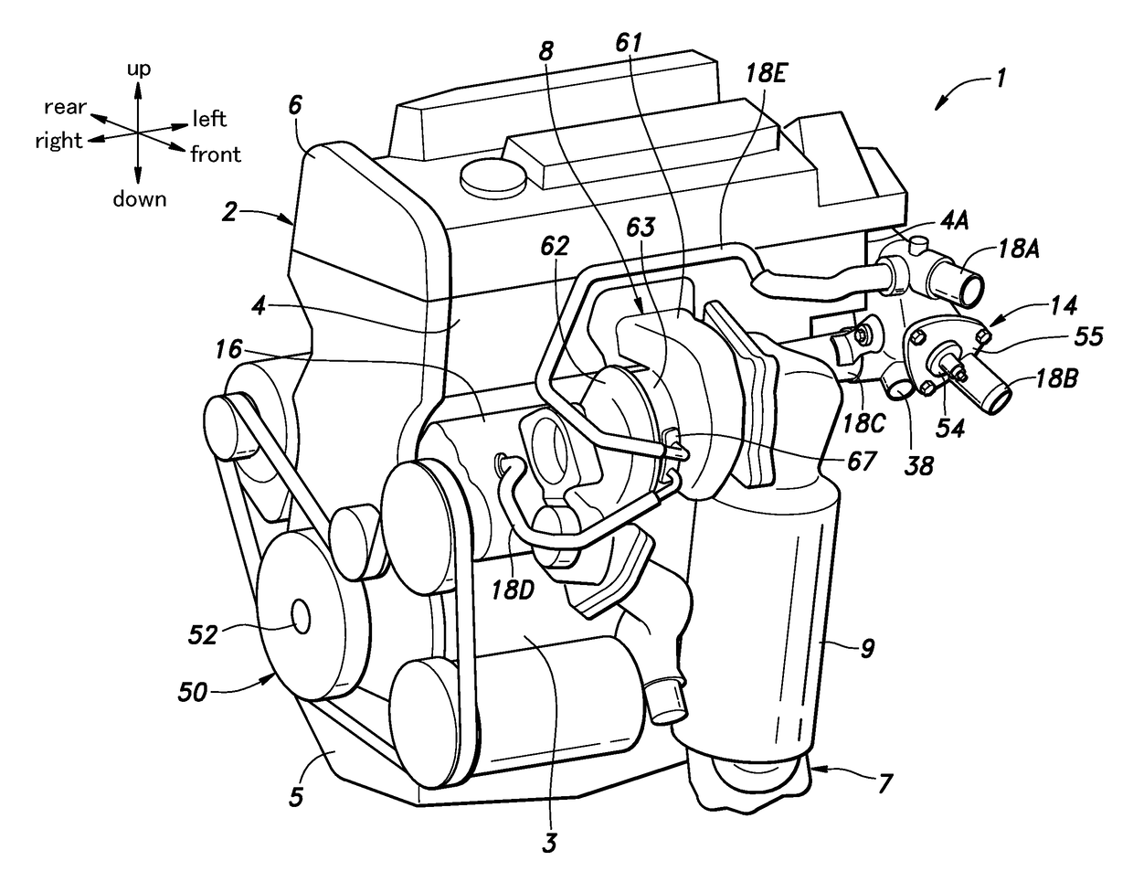 Cooling water passage structure for internal combustion engine