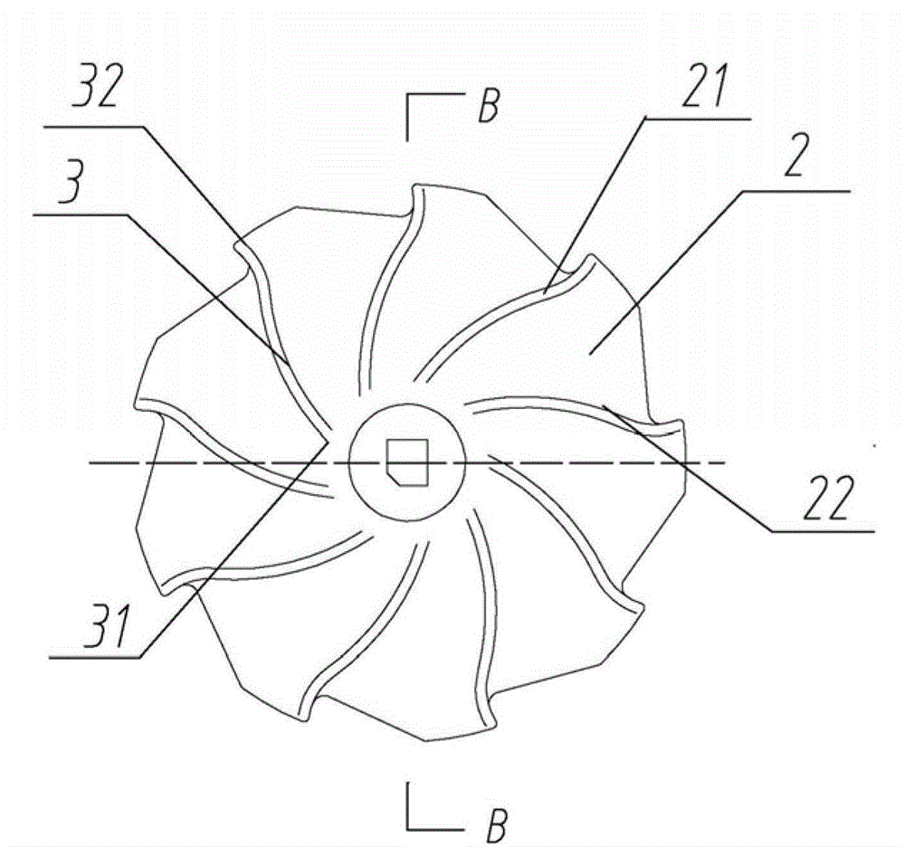 Improved structure of fan for gasoline blower