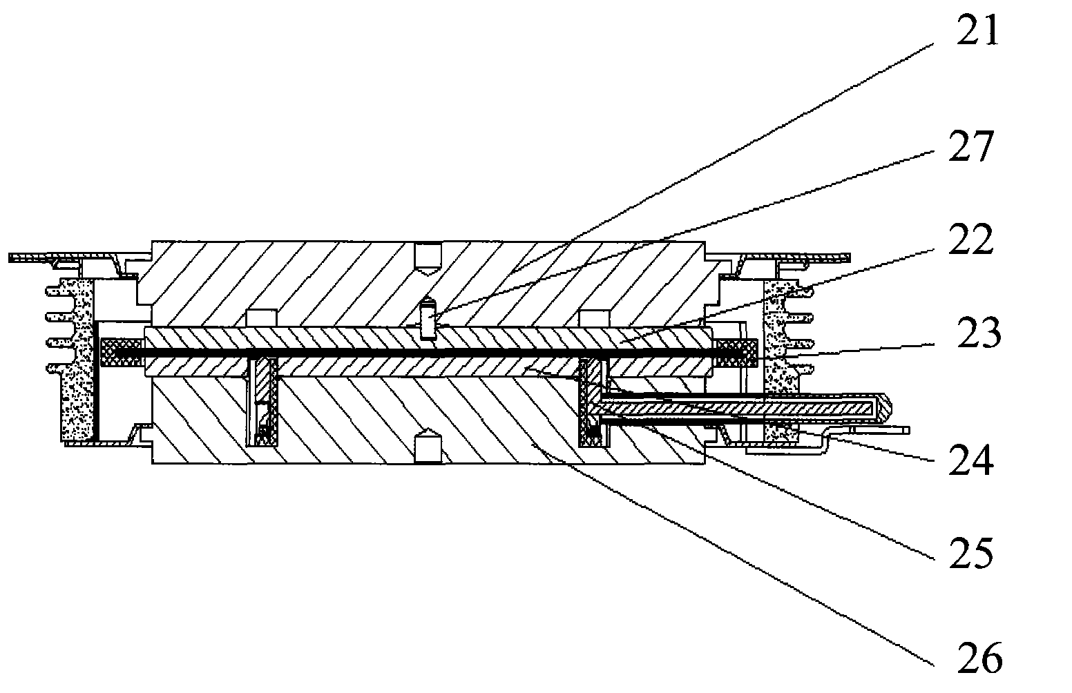 Semiconductor device, test mould and test method