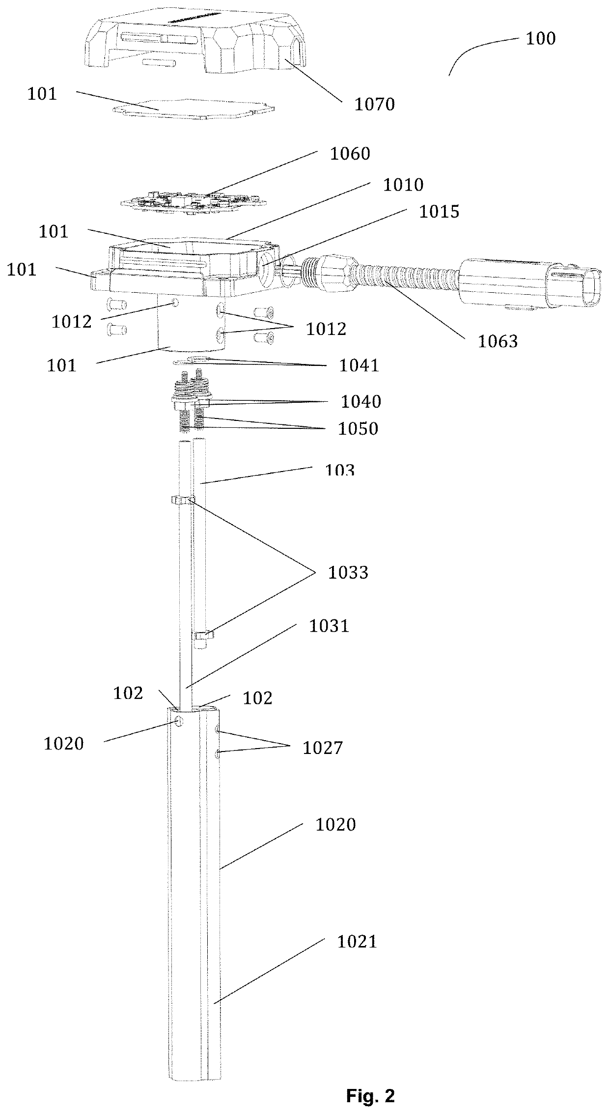 Capacitive level sensor, sensitive element of the capacitive level sensor, electrode housing for the capacitive level sensor