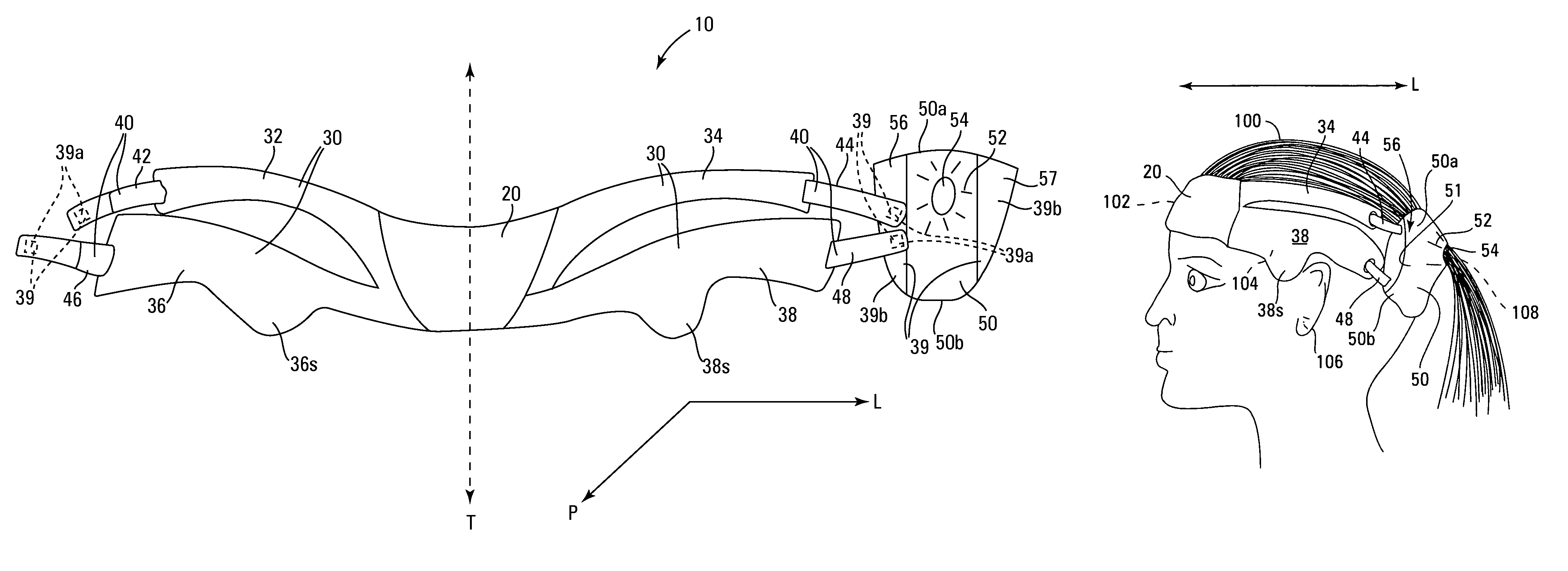 Headguard with an eccentric dimple for accommodating the occipital bone