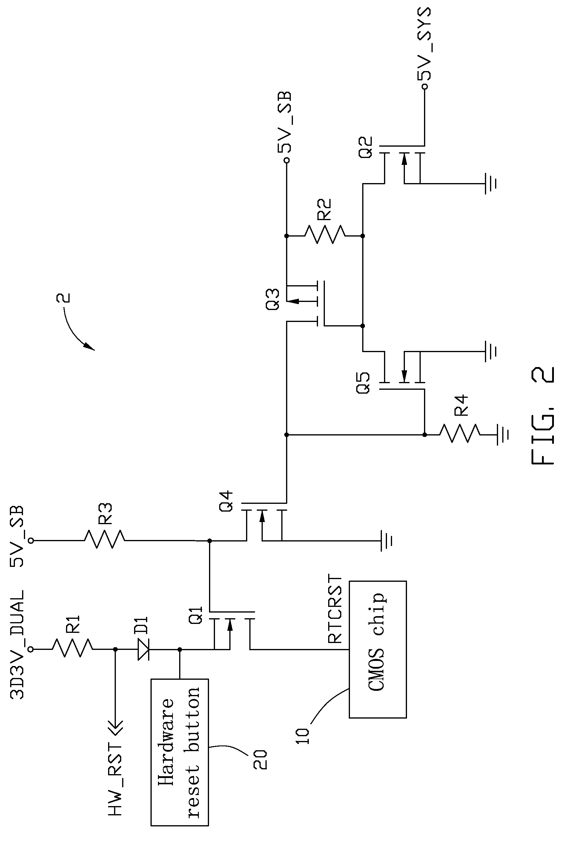 Circuit for clearing CMOS information