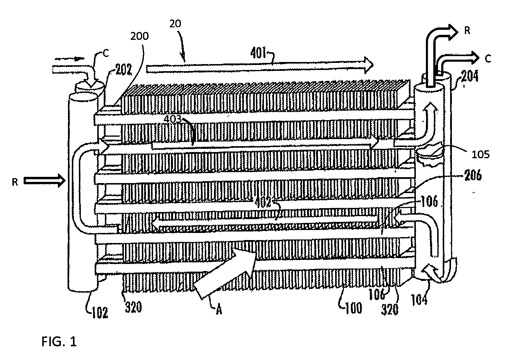 Dual duty microchannel heat exchanger