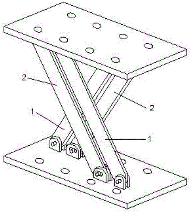 Yield-adjustable X-brace energy dissipation device