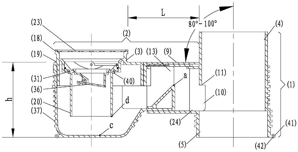 A pre-buried drainage collector for buildings