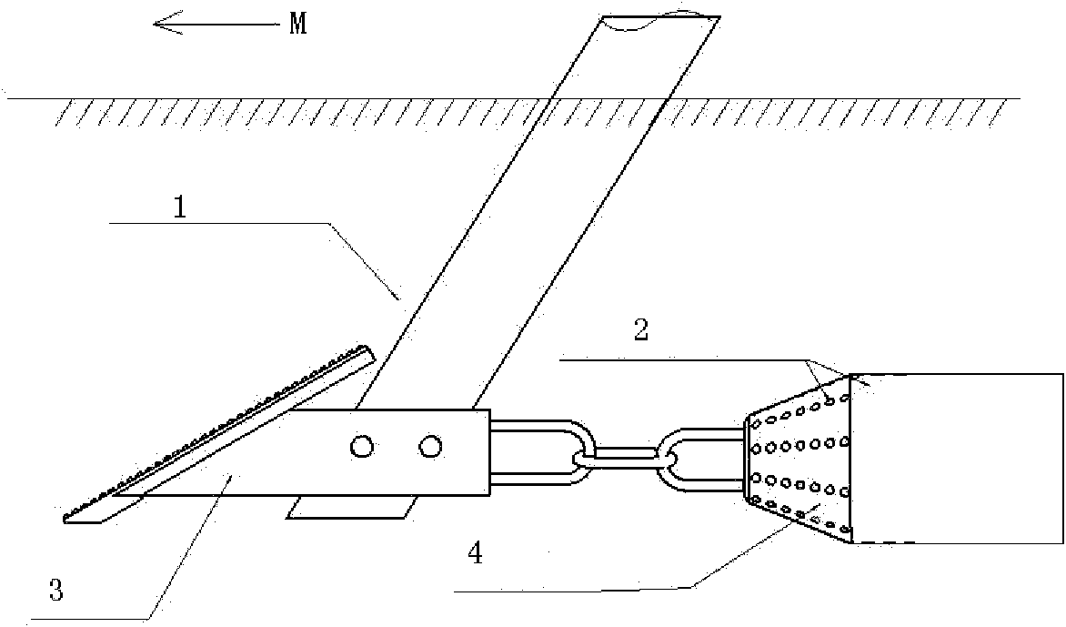 Mole plough bionic anti-sticking, anti-drag and wear-resistant plough shovel