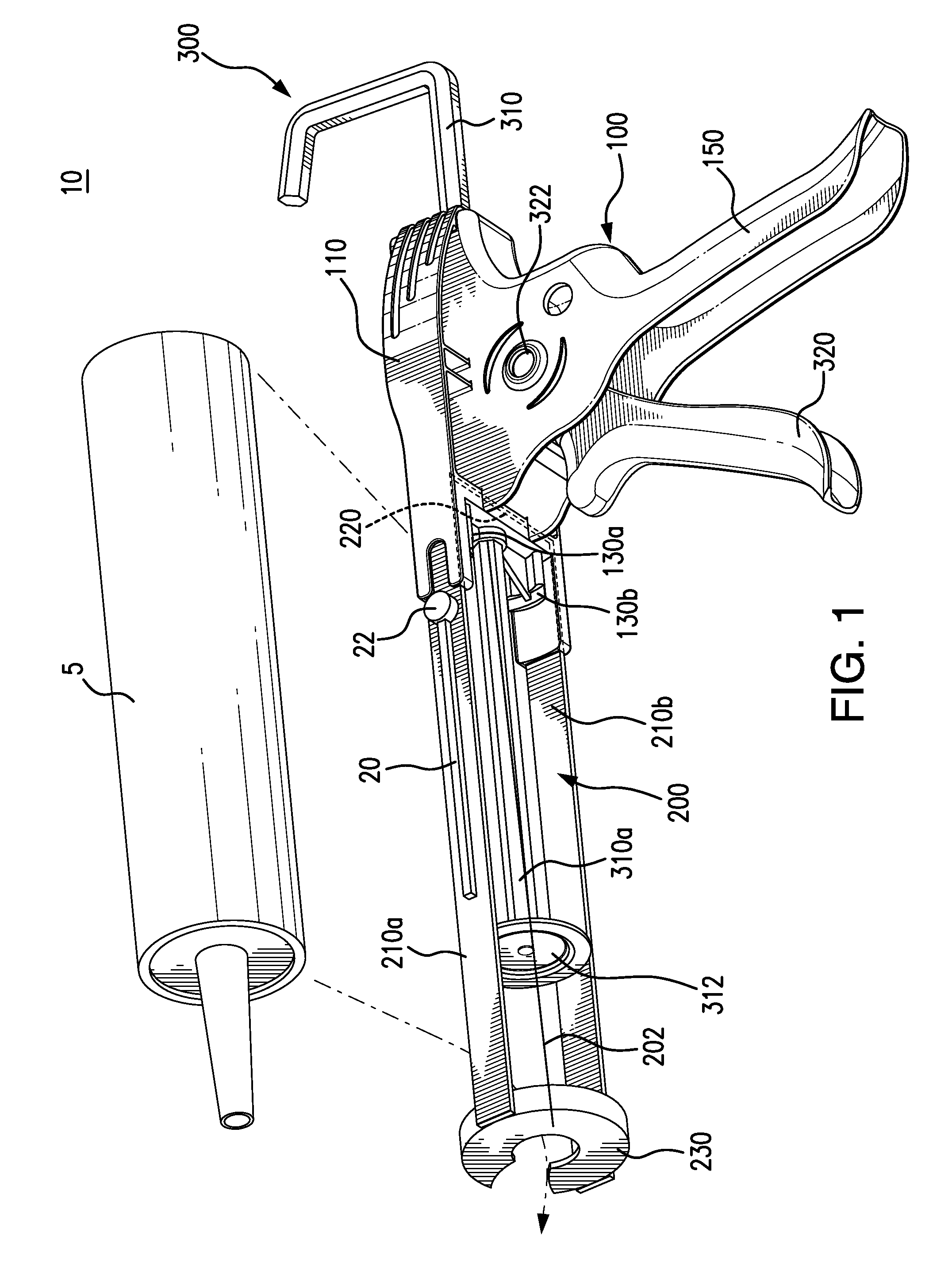 Lightweight applicator system for efficient extrusive dispensing of work material