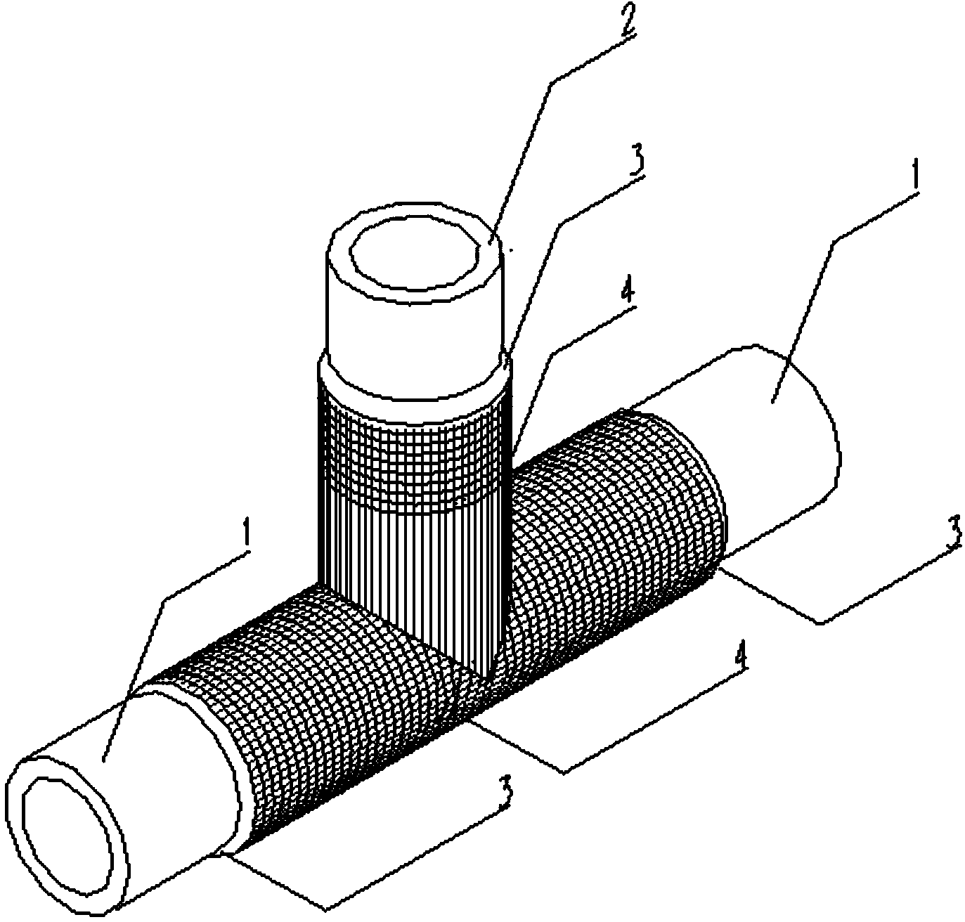 Steel pipe tubular joint reinforced by carbon fiber composite reinforcing materials