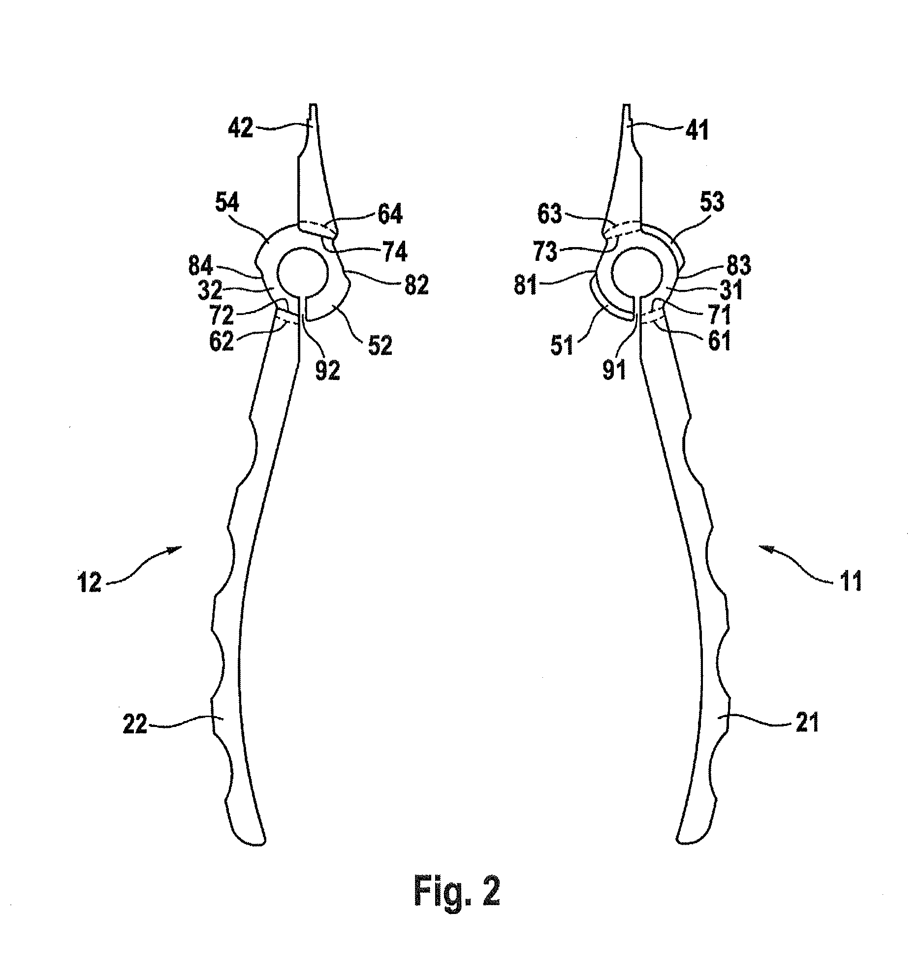 Surgical forceps which can be taken apart