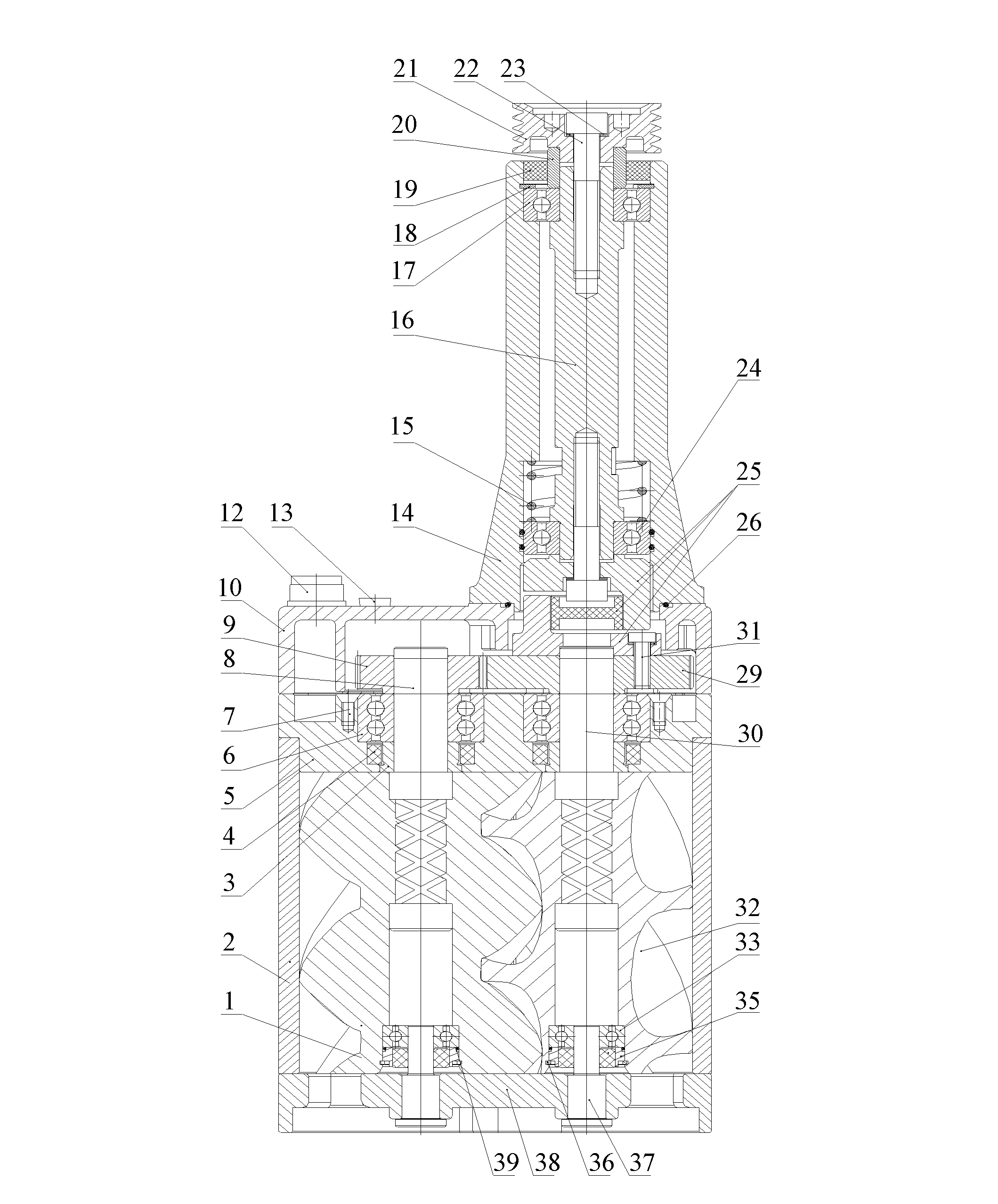 Oil-free double-screw compressor