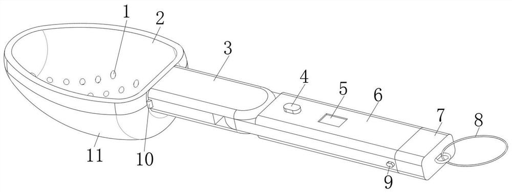 Infant training meal spoon capable of preventing infant from being injured