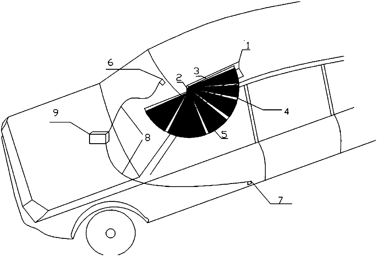 Intelligent vehicle-mounted umbrella device