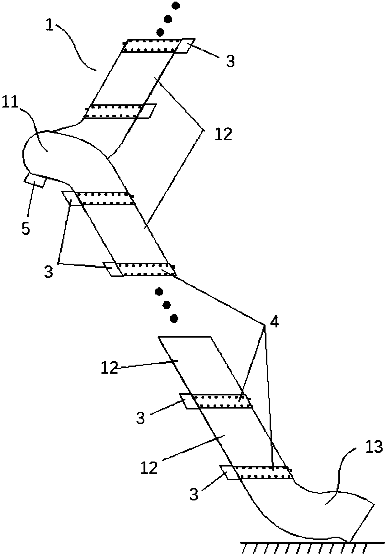 Pipeline sliding bed for emergency evacuation in high-rise fire and earthquakes