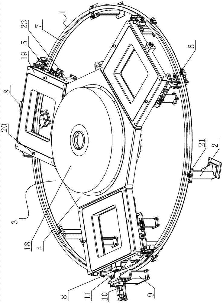 Driving working platform of sand shooting machine