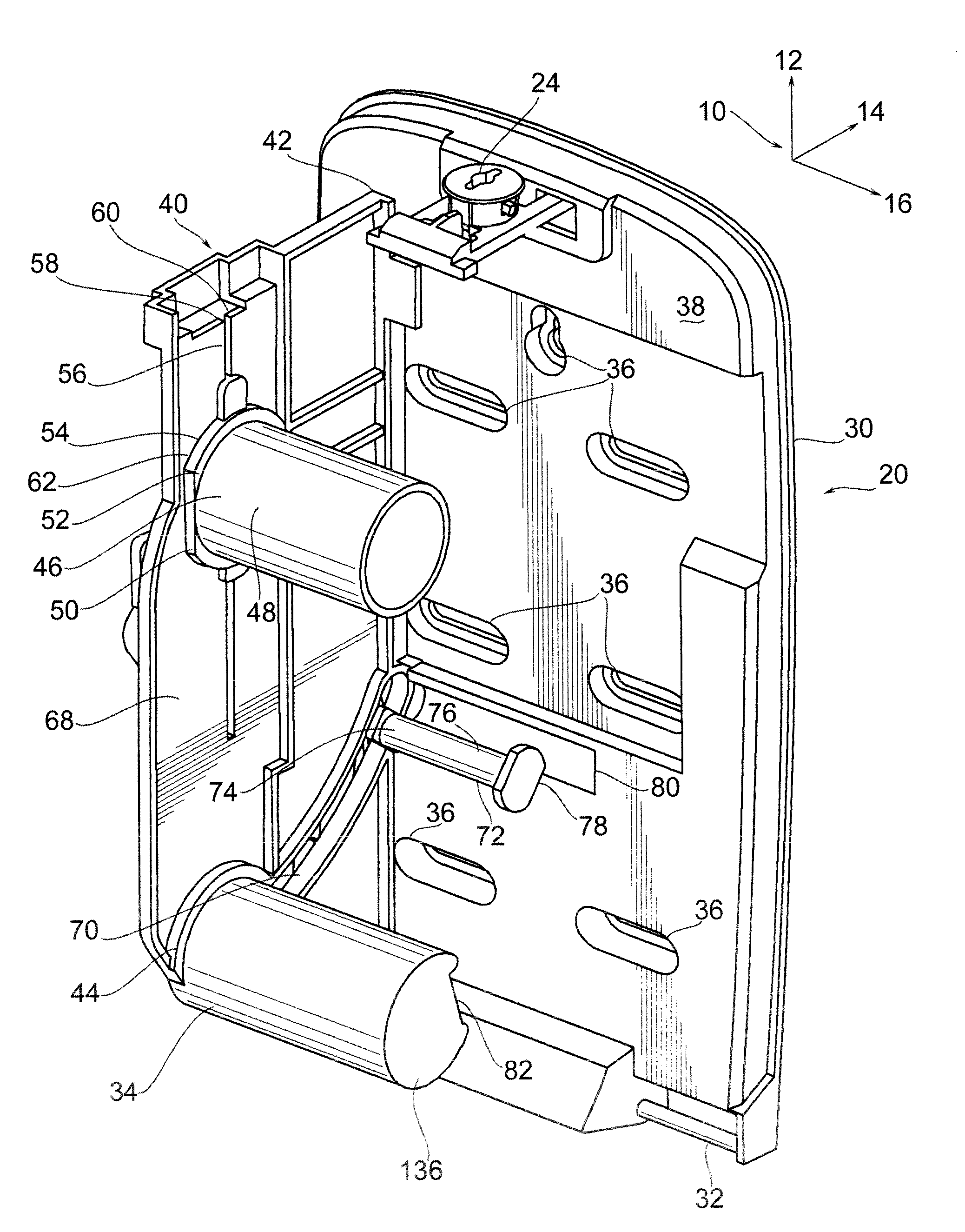 Dual roll toilet tissue dispenser