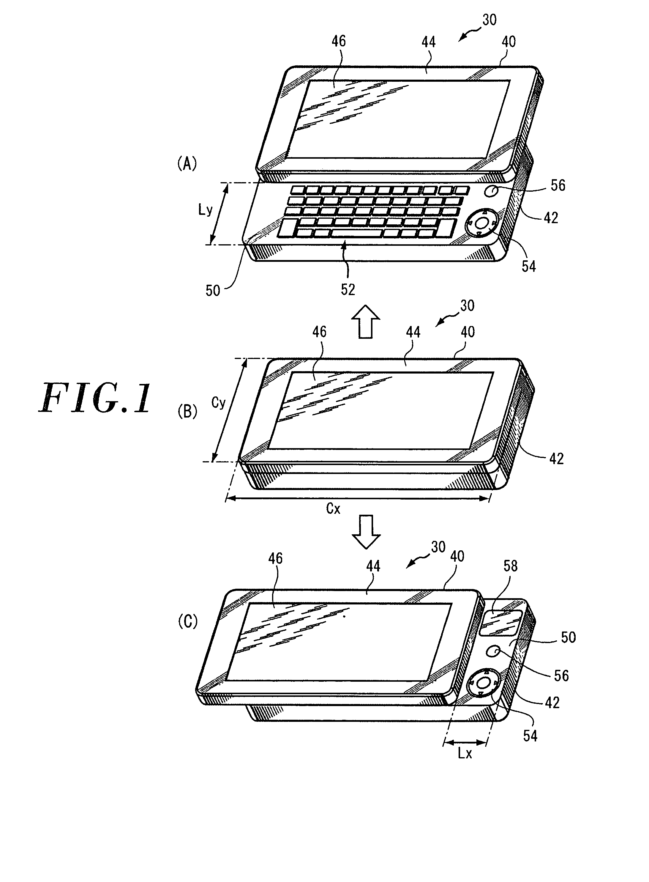 Dual slide portable terminal