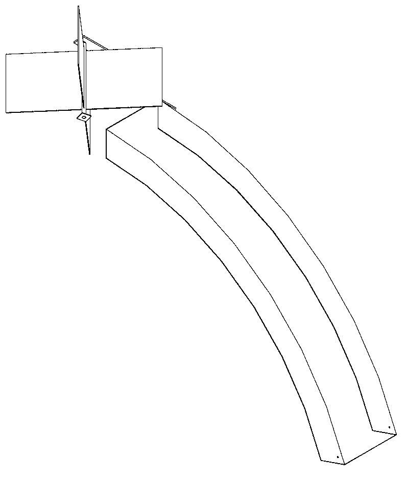 Improved straw outlet device of machine capable of crushing straw, applying fertilizer, performing sowing and covering straw