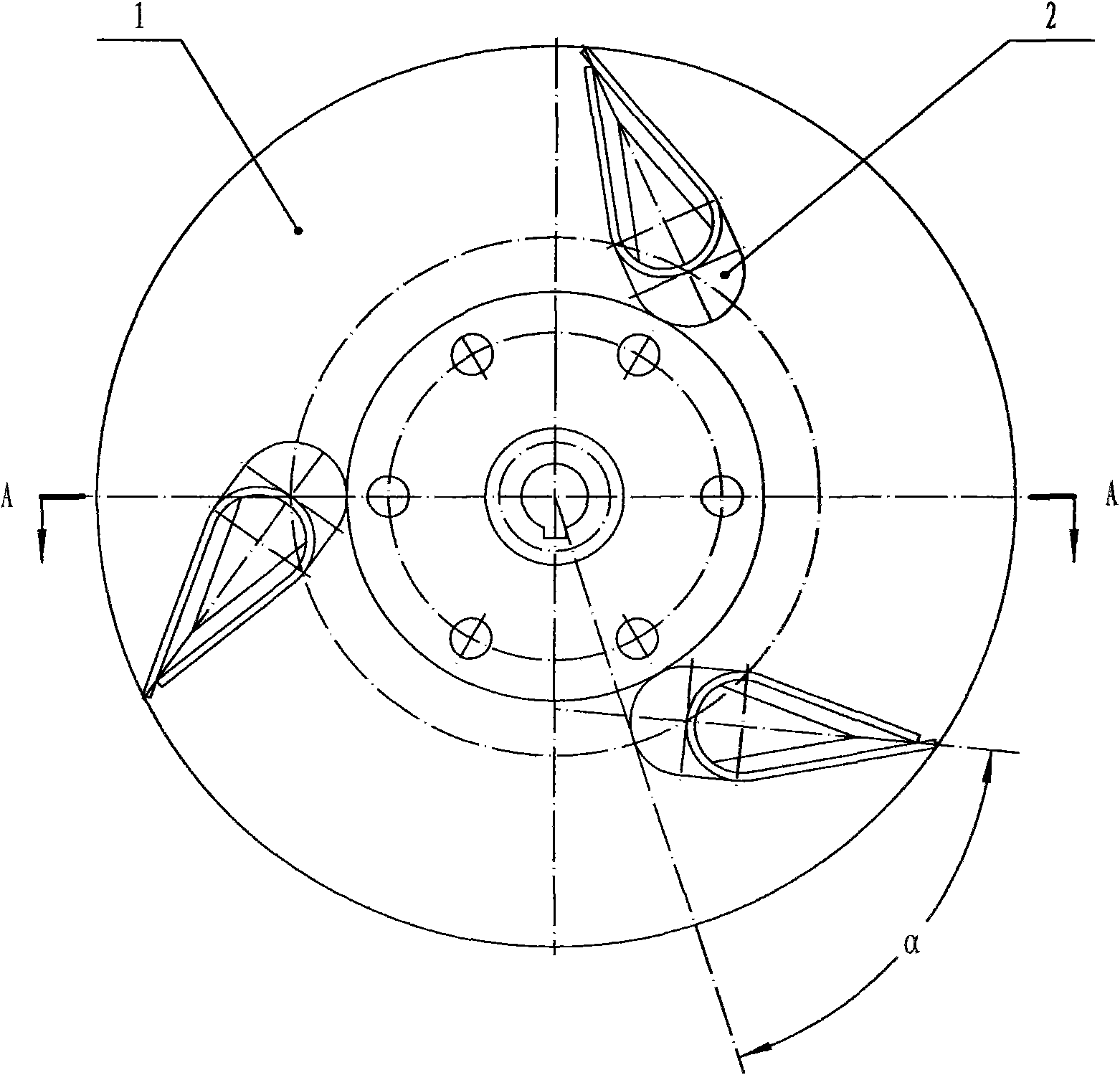 Suction fan impeller of mower