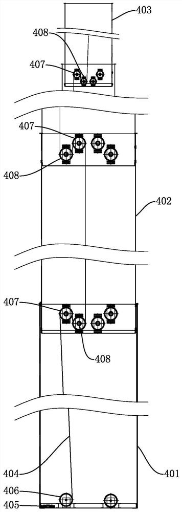 Telescopic arm of fire fighting truck of climbing platform