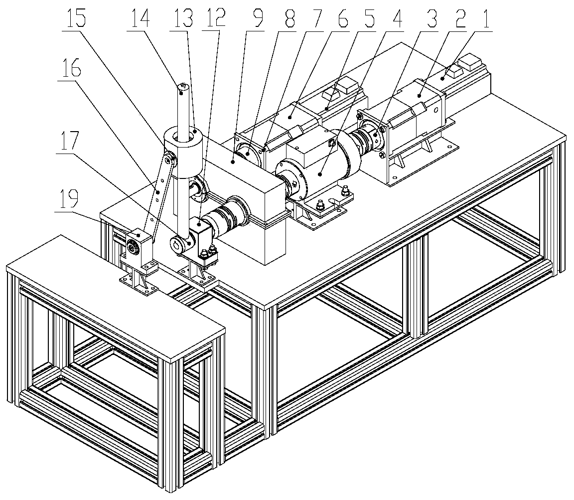 Experimental device for simulating single-joint dynamic variable load variable inertia of an industrial robot