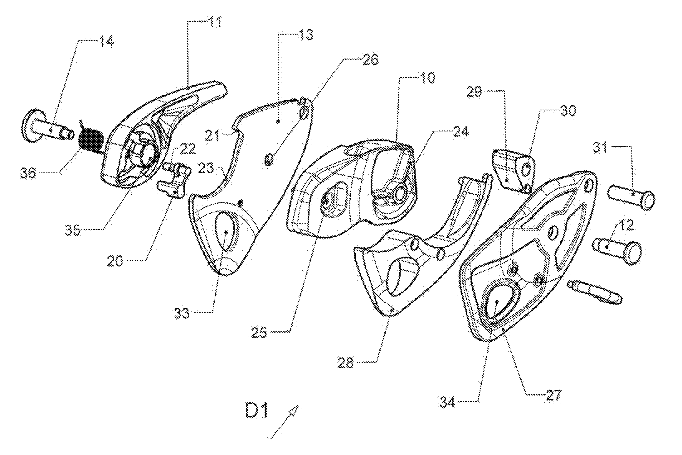 Belay descender device on a rope with gearing-down and Anti-panic blocking