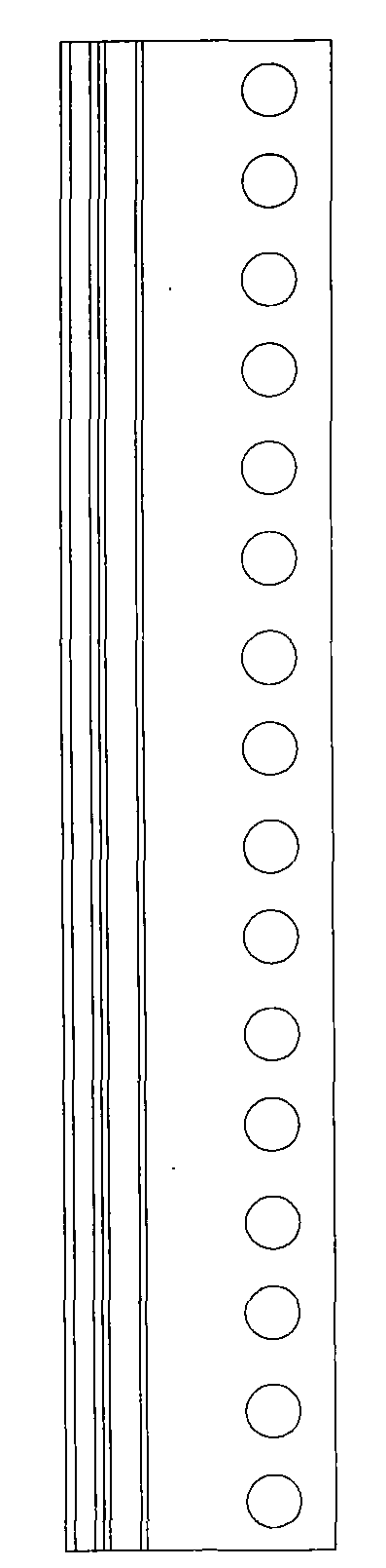 Continuous die for producing connecting pieces of air conditioner and method for continuously producing connecting pieces of air conditioner